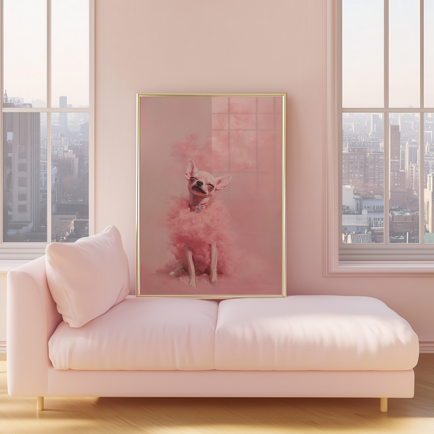 Pink Chihuahua Print - Gina Ellen Wall Art