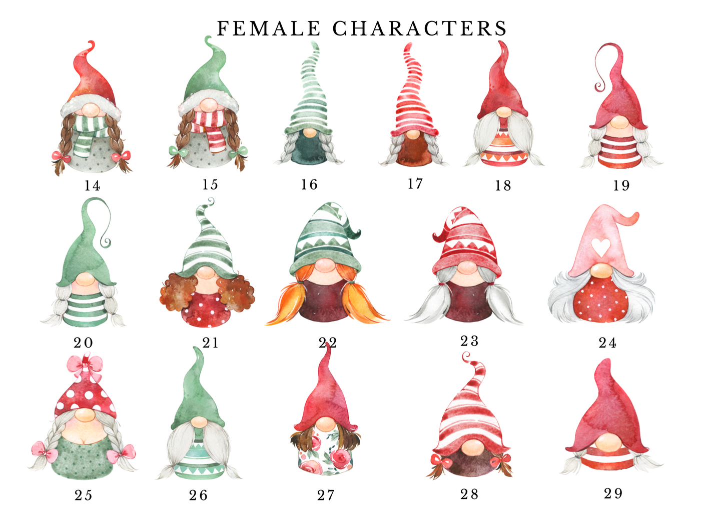 Personalised Christmas Gnome Family Print - Gina Ellen Wall Art