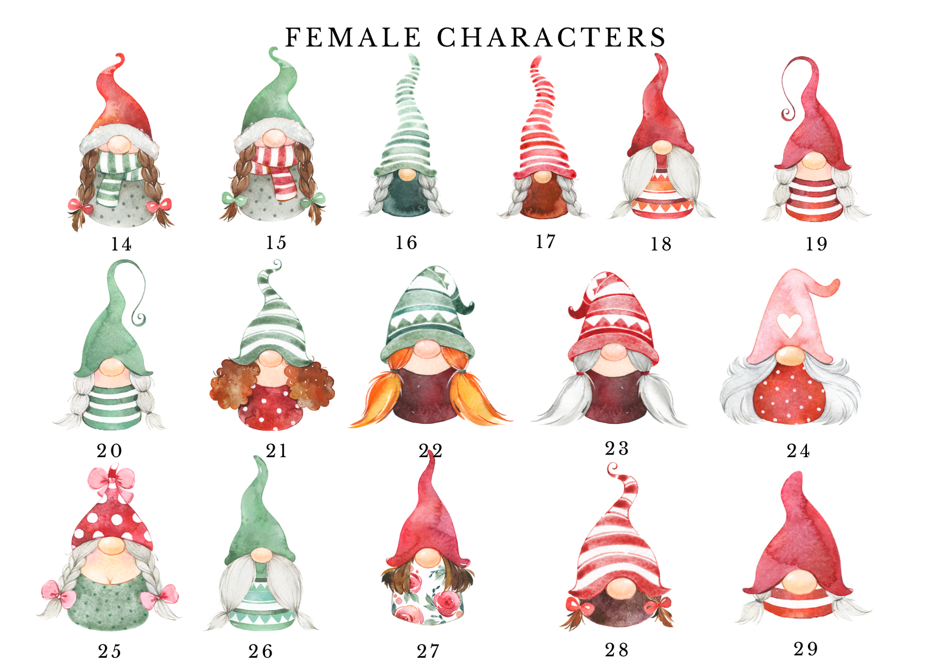 Personalised Christmas Gnome Family Print - Gina Ellen Wall Art
