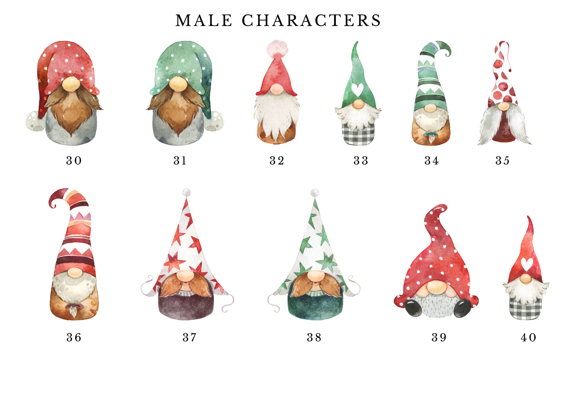 Personalised Christmas Gnome Family Print - Gina Ellen Wall Art