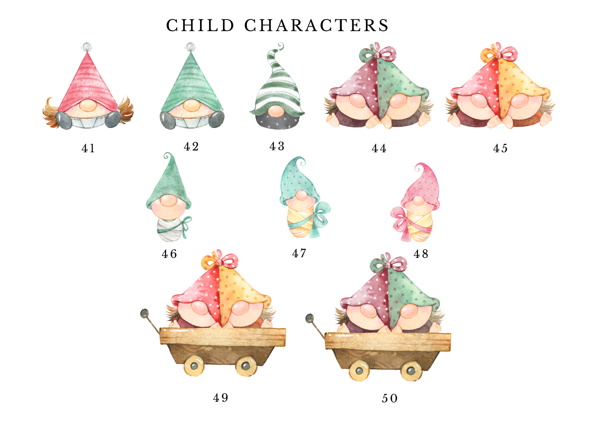Personalised Christmas Gnome Family Print - Gina Ellen Wall Art