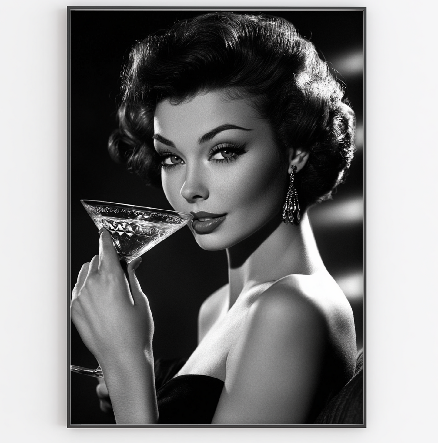 Pin Up Girl Cocktail Print - Gina Ellen Wall Art