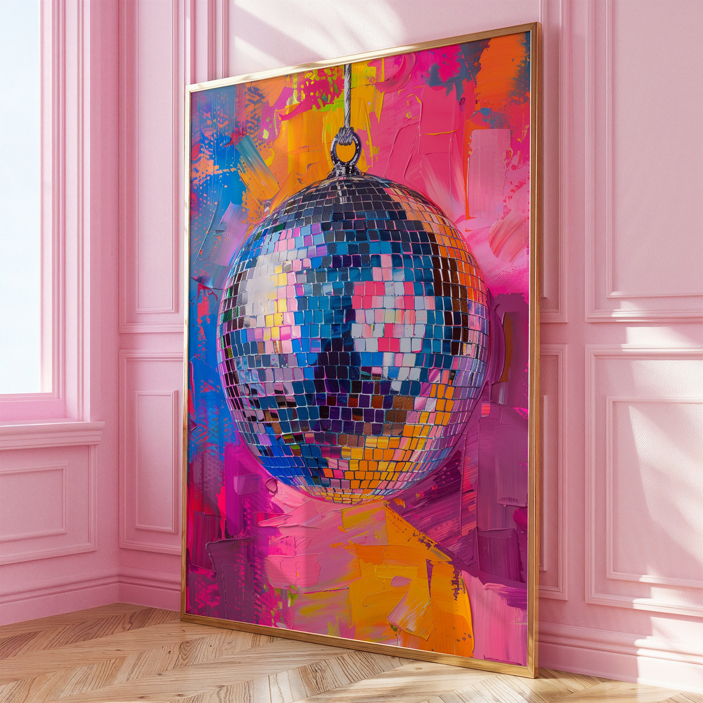 Colourful Disco Ball Print - Gina Ellen Wall Art