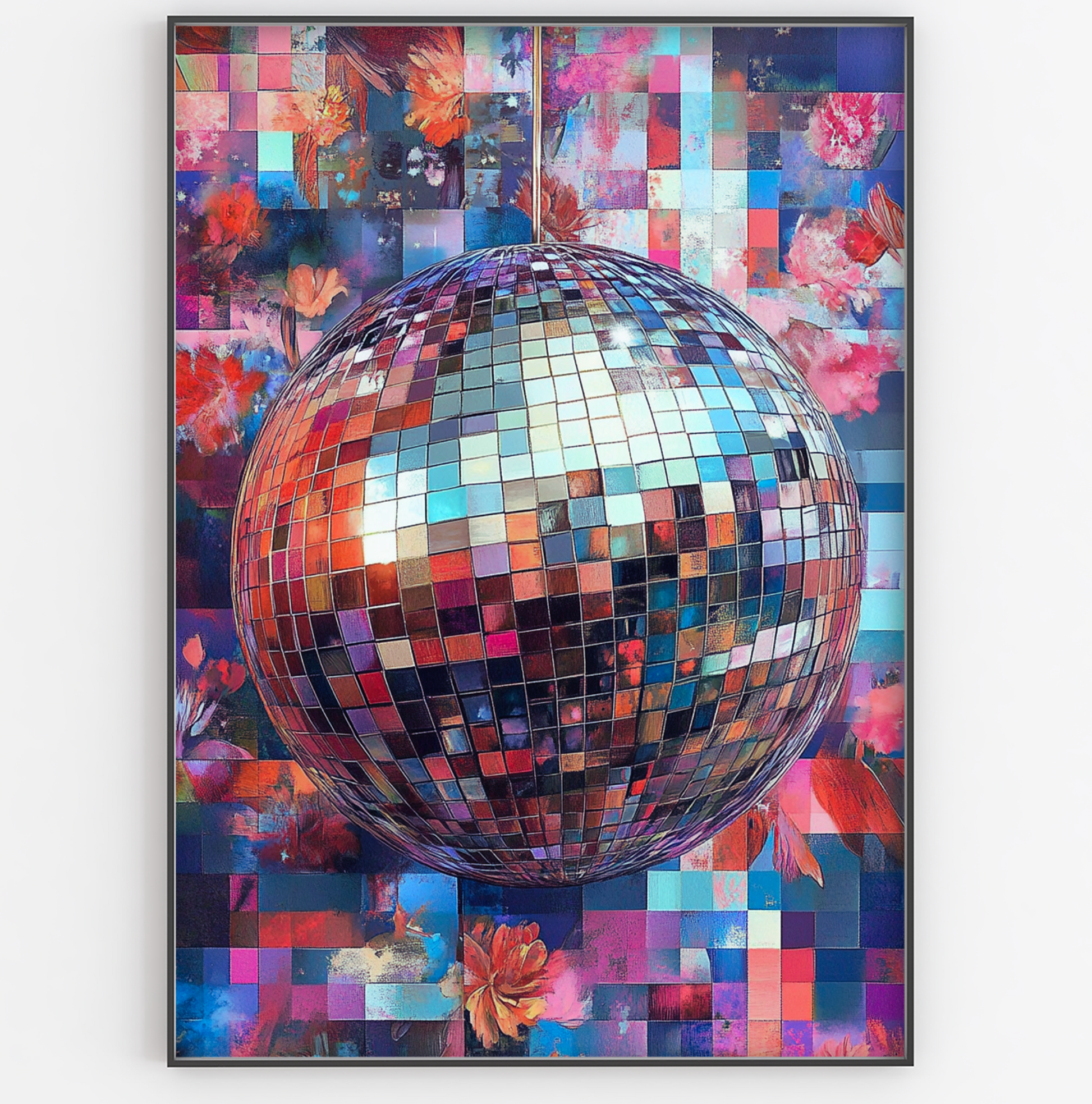 Multi-Coloured Disco Ball Print - Gina Ellen Wall Art