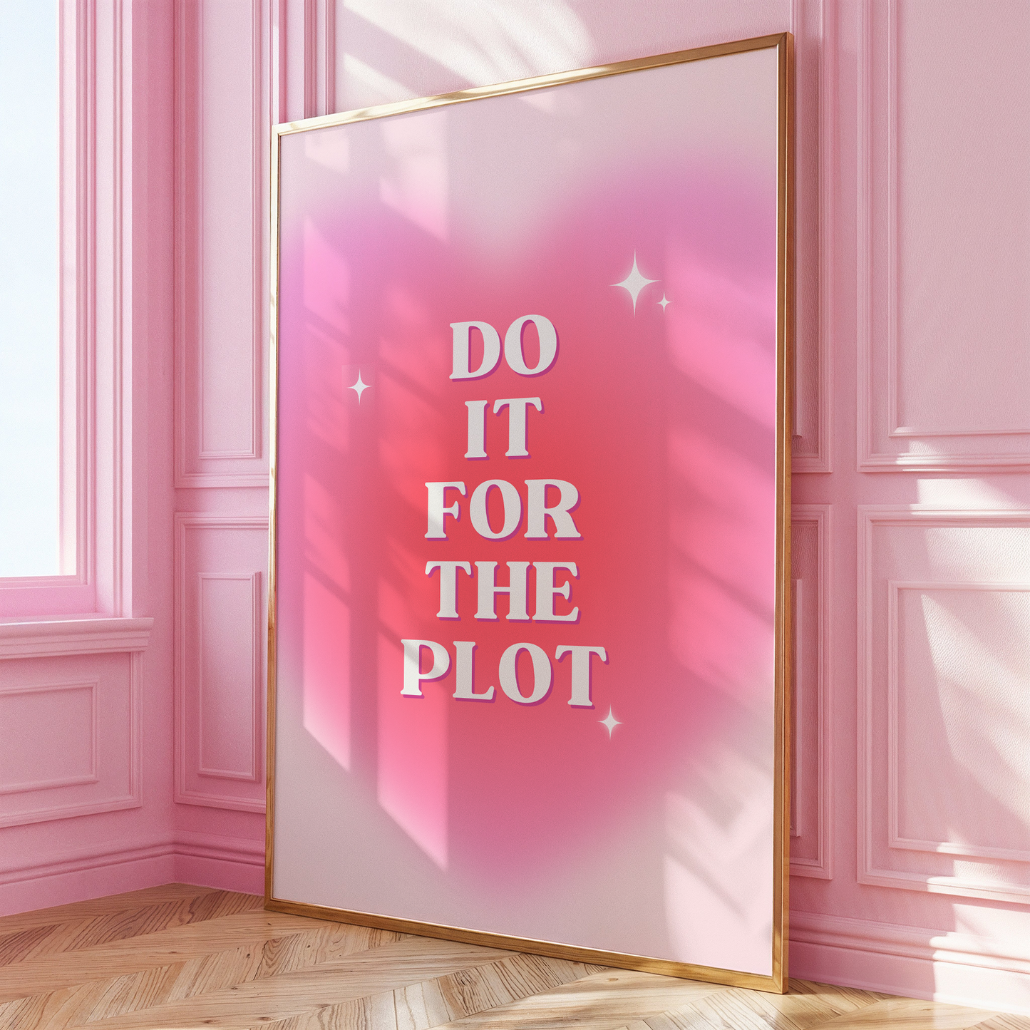 Pink Do It For The Plot Heart Print - Gina Ellen Wall Art