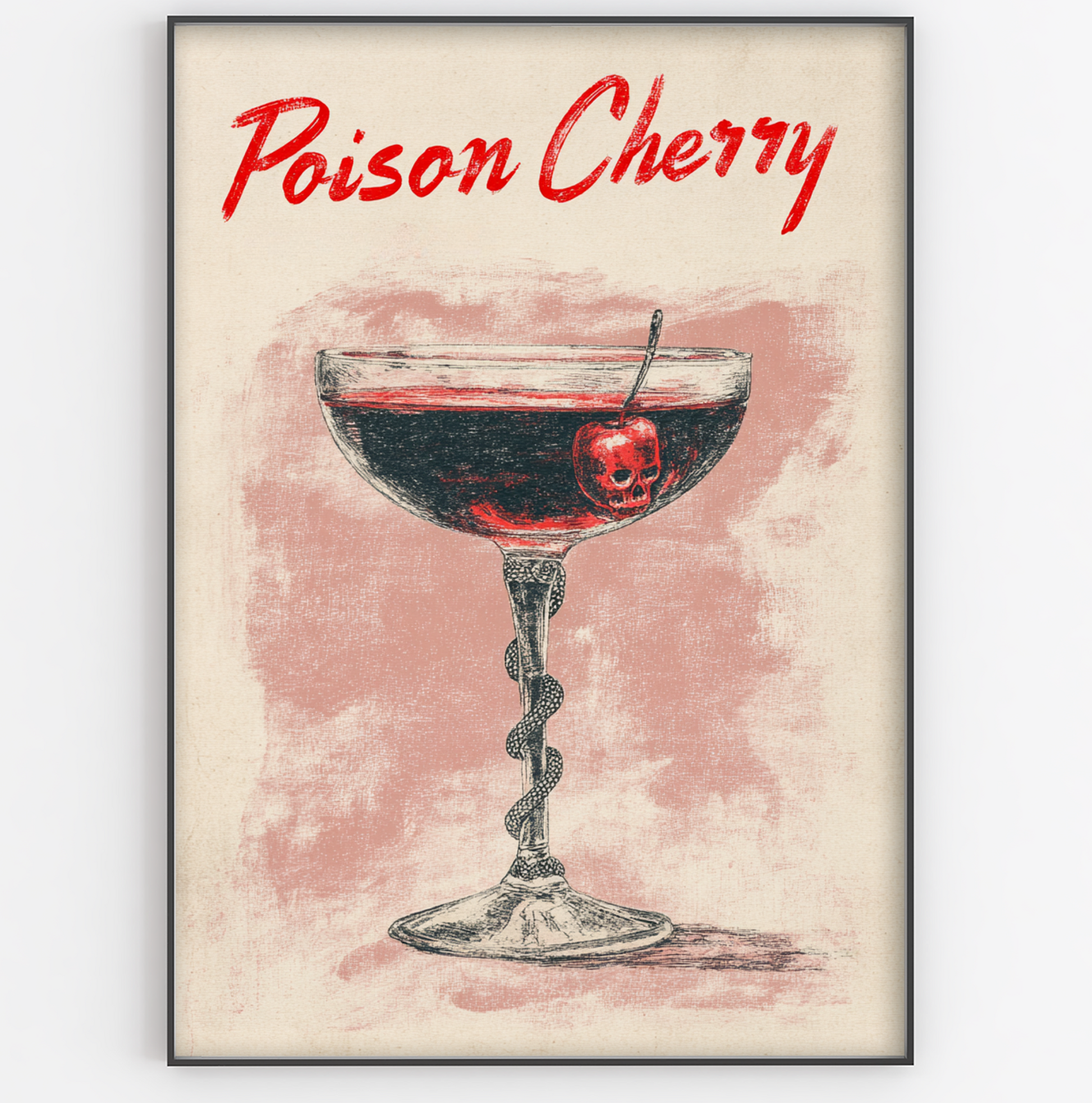 Poison Cherry Cocktail Print - Gina Ellen Wall Art