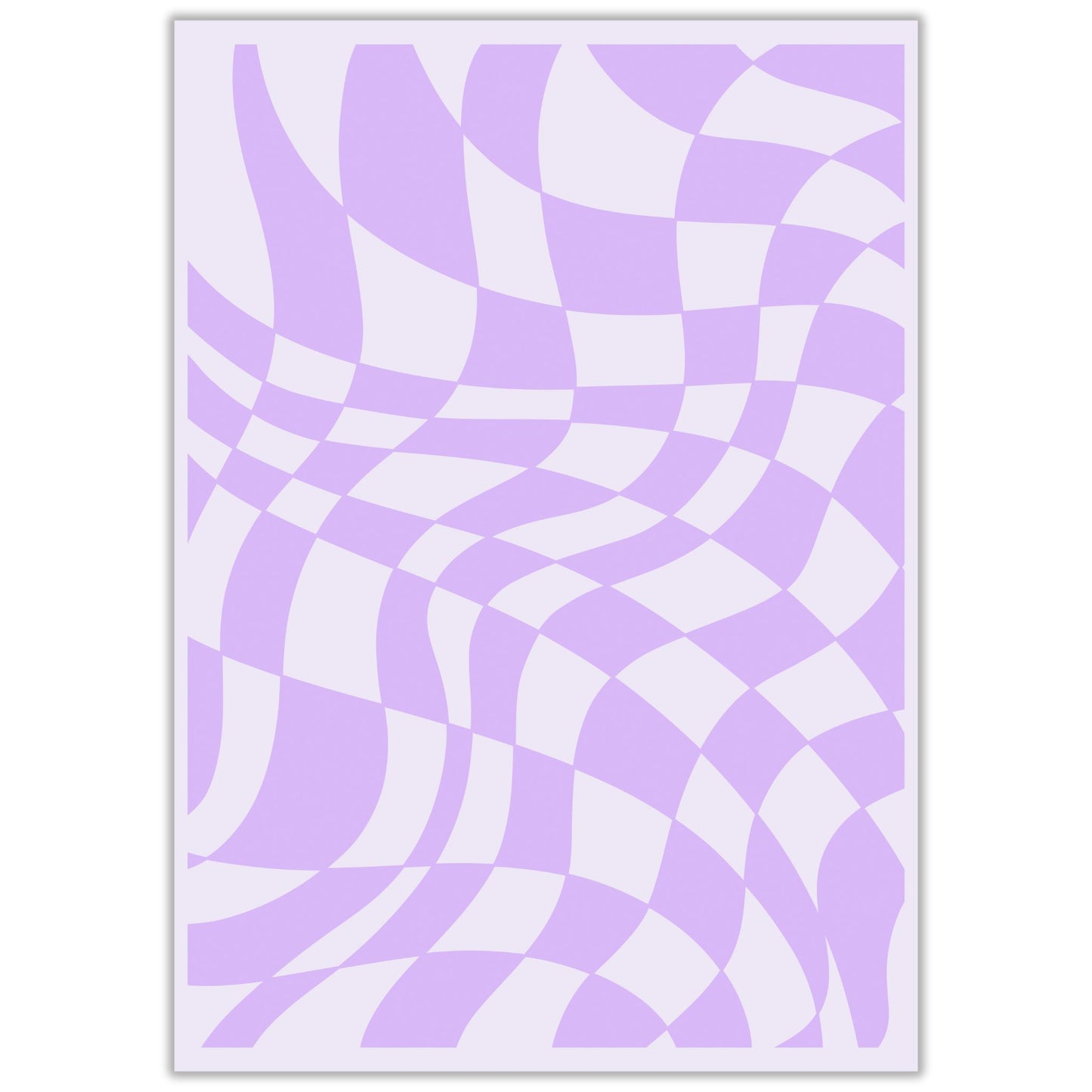 Y2K Aesthetic Checkered Lilac Art Print - Gina Ellen Wall Art
