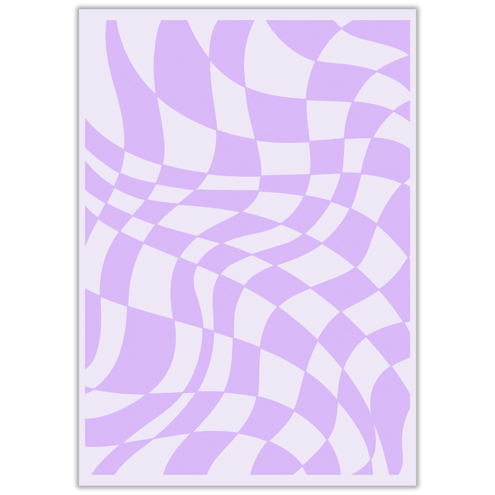 Y2K Aesthetic Checkered Lilac Art Print - Gina Ellen Wall Art