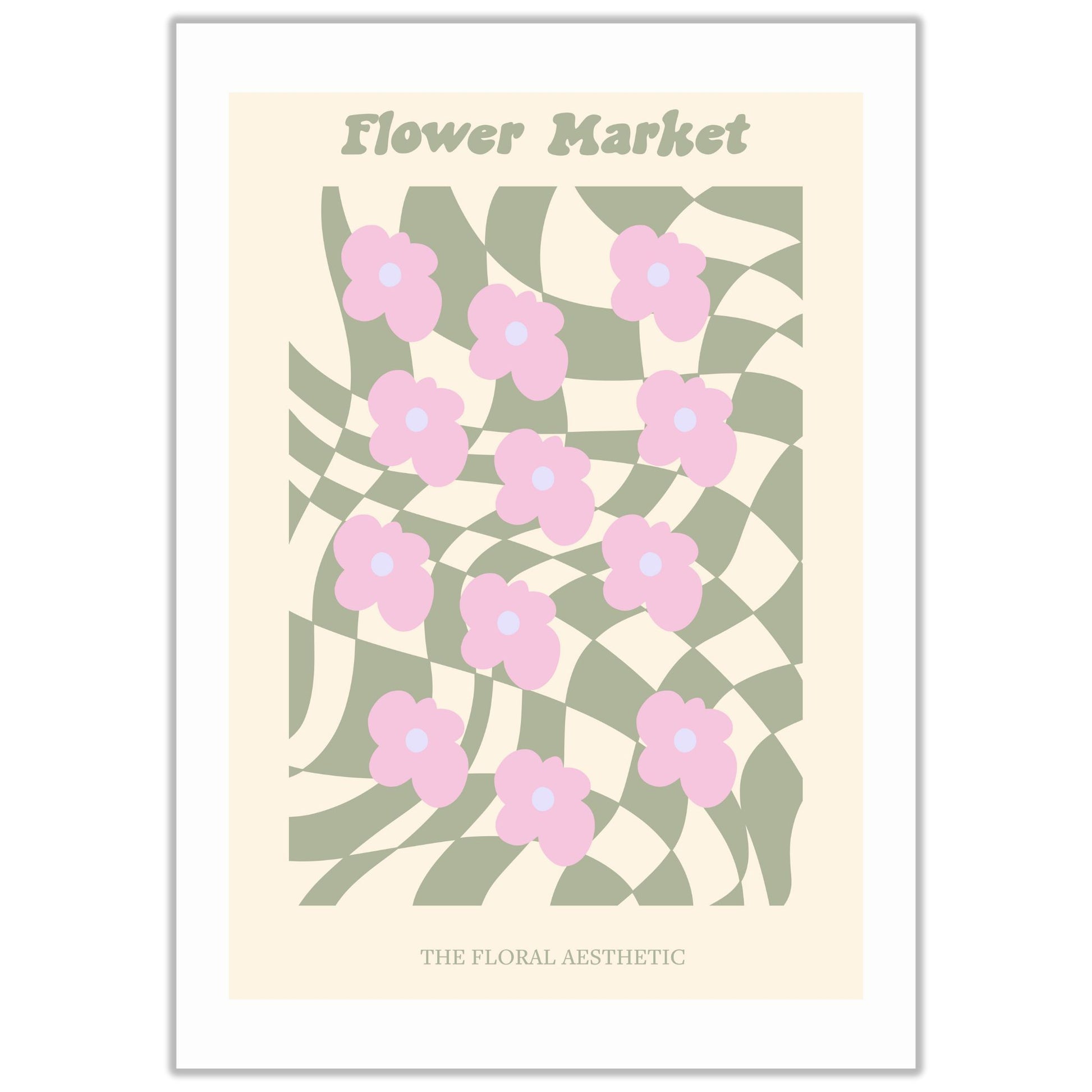 Y2K Green & Purple Flower Market Art Print - Gina Ellen Wall Art