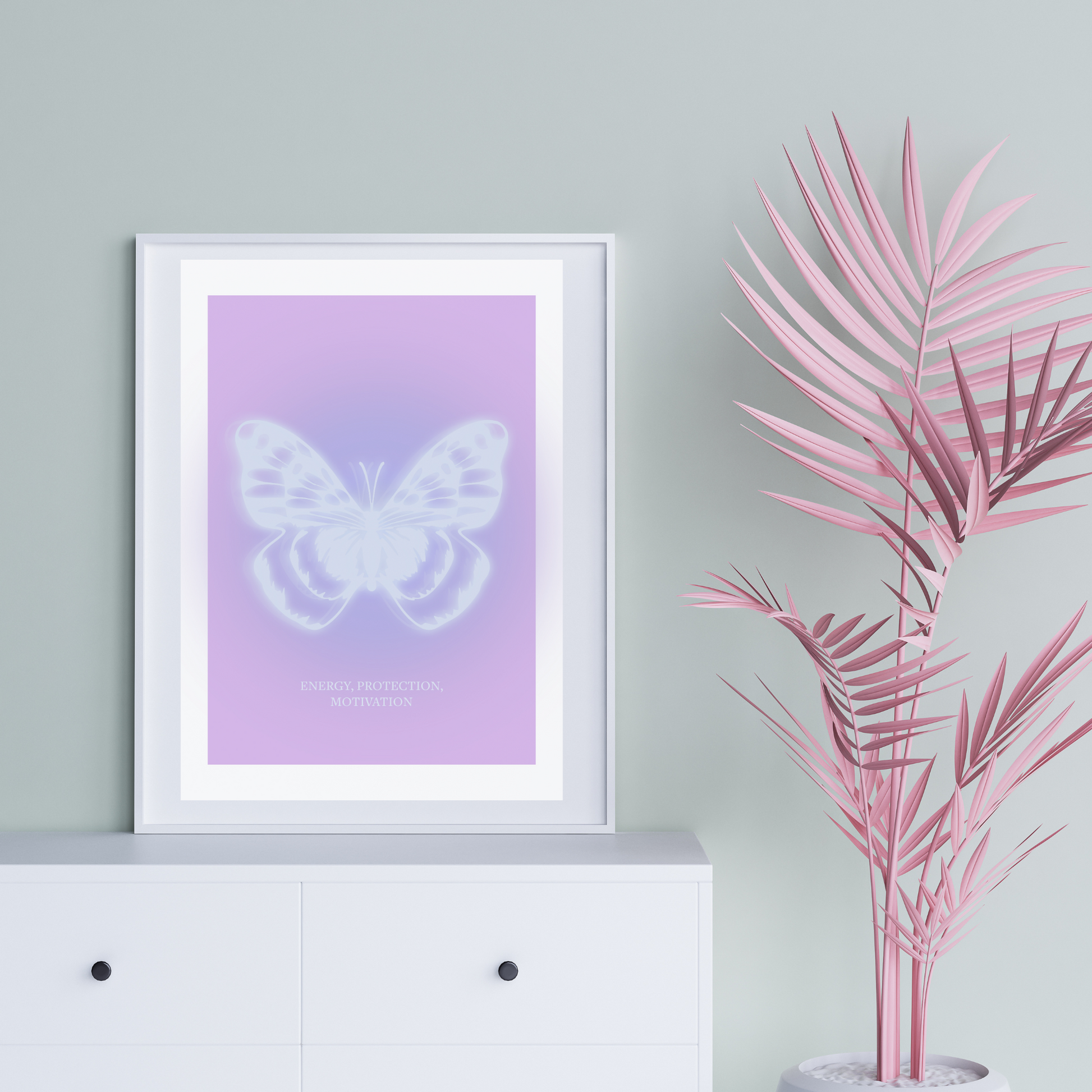 Y2K Aesthetic Purple Butterfly Print - Gina Ellen Wall Art
