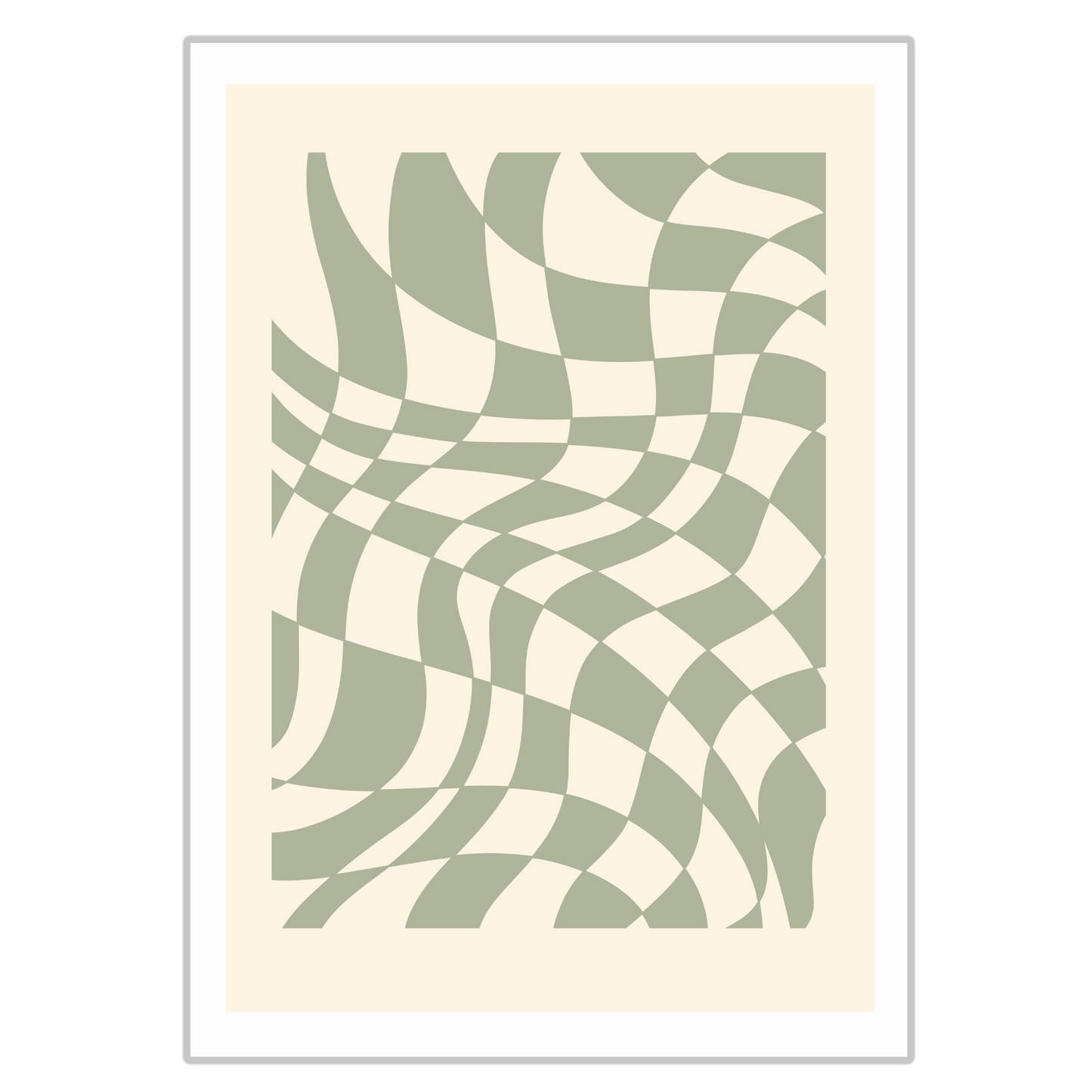 Y2K Aesthetic Green Chec On Green Print - Gina Ellen Wall Art