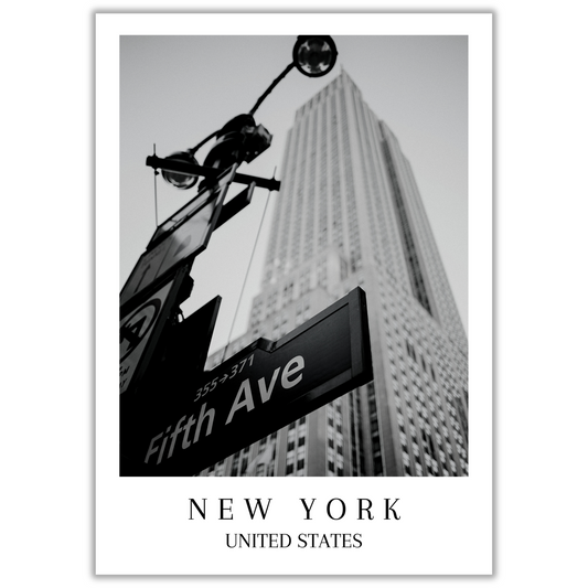New York 5th Avenue Black and White Print - Gina Ellen Wall Art