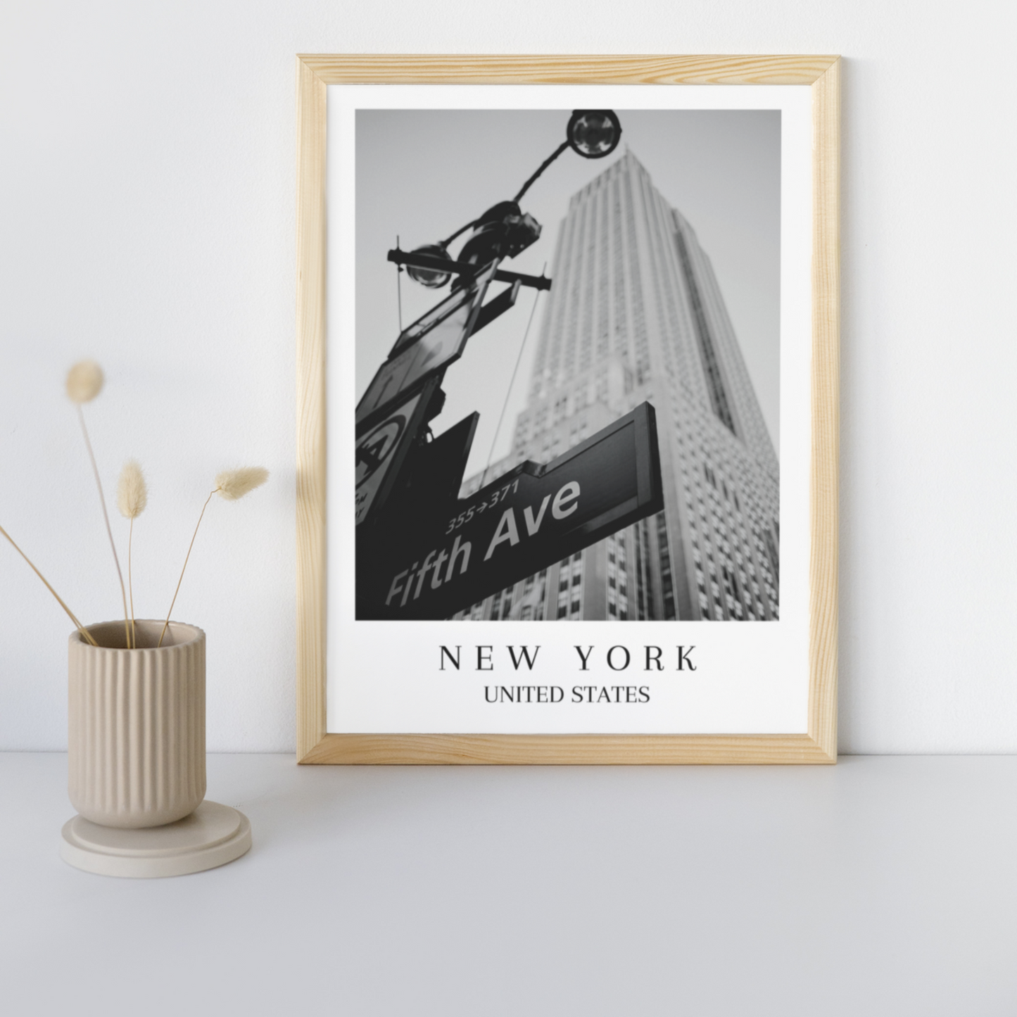 New York 5th Avenue Black and White Print - Gina Ellen Wall Art