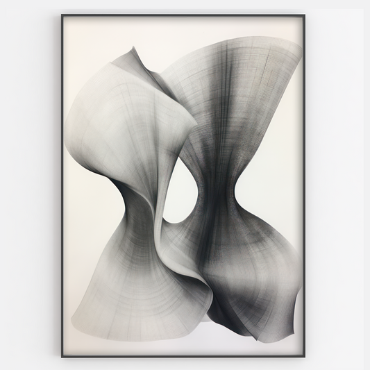 Black and White Abstract Shapes Print - Gina Ellen Wall Art