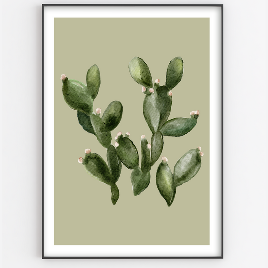 Watercolour Cactus Print - Gina Ellen Wall Art