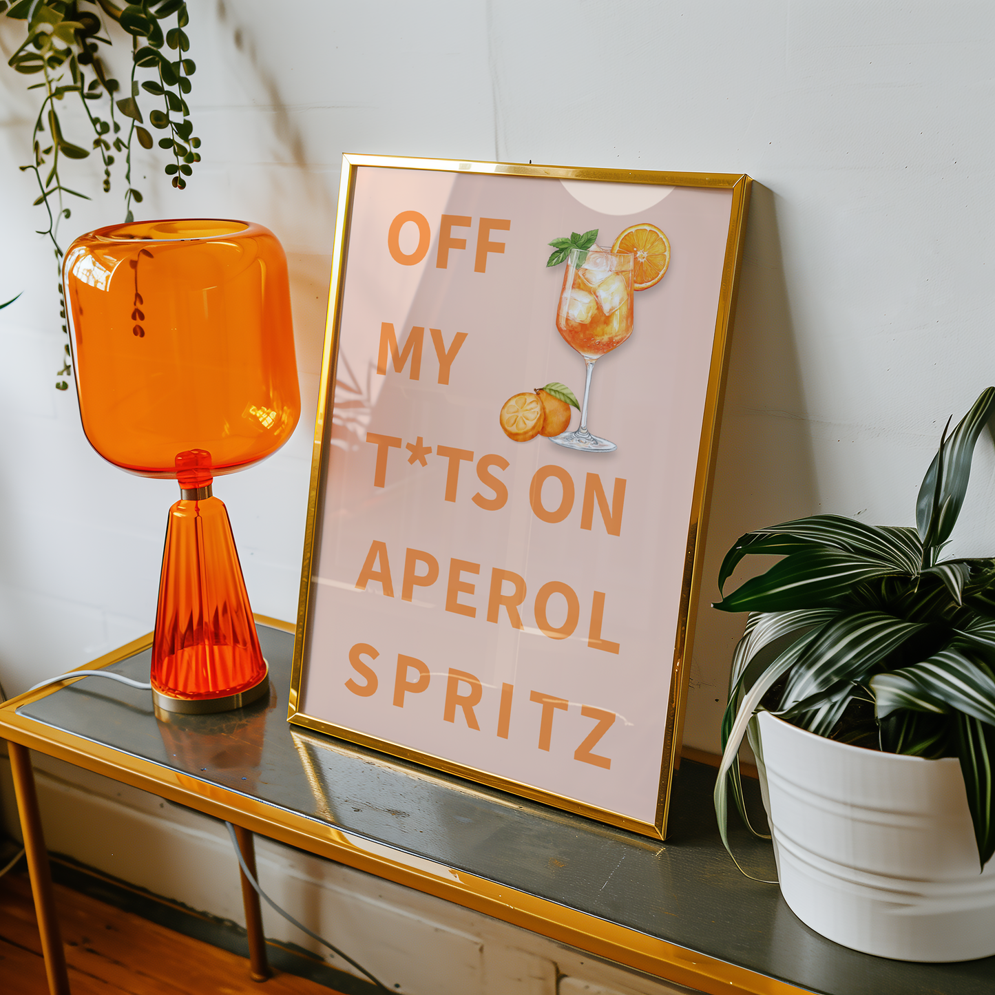Off My T*ts On Aperol Spritz Print - Gina Ellen Wall Art