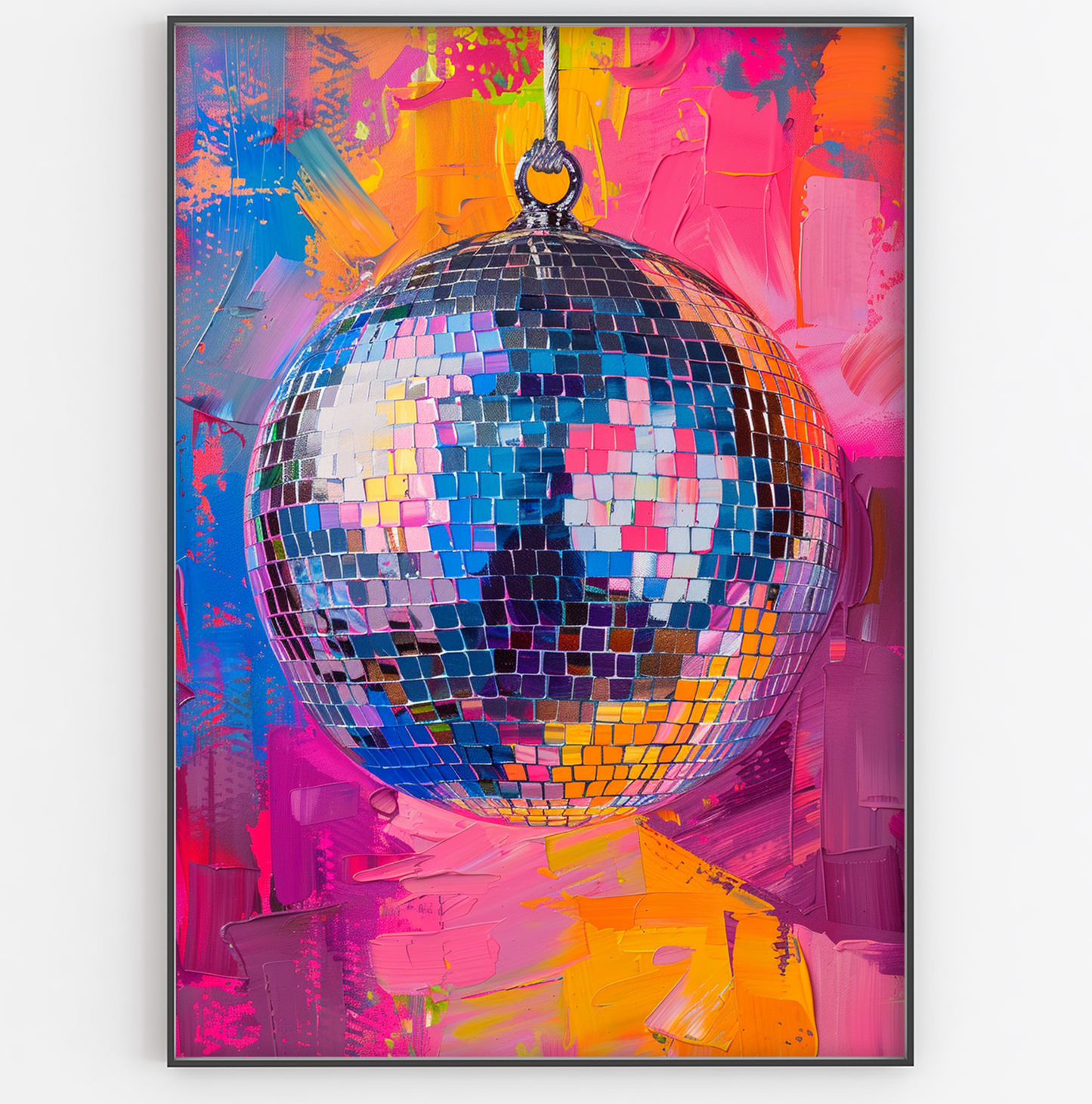 Colourful Disco Ball Print - Gina Ellen Wall Art