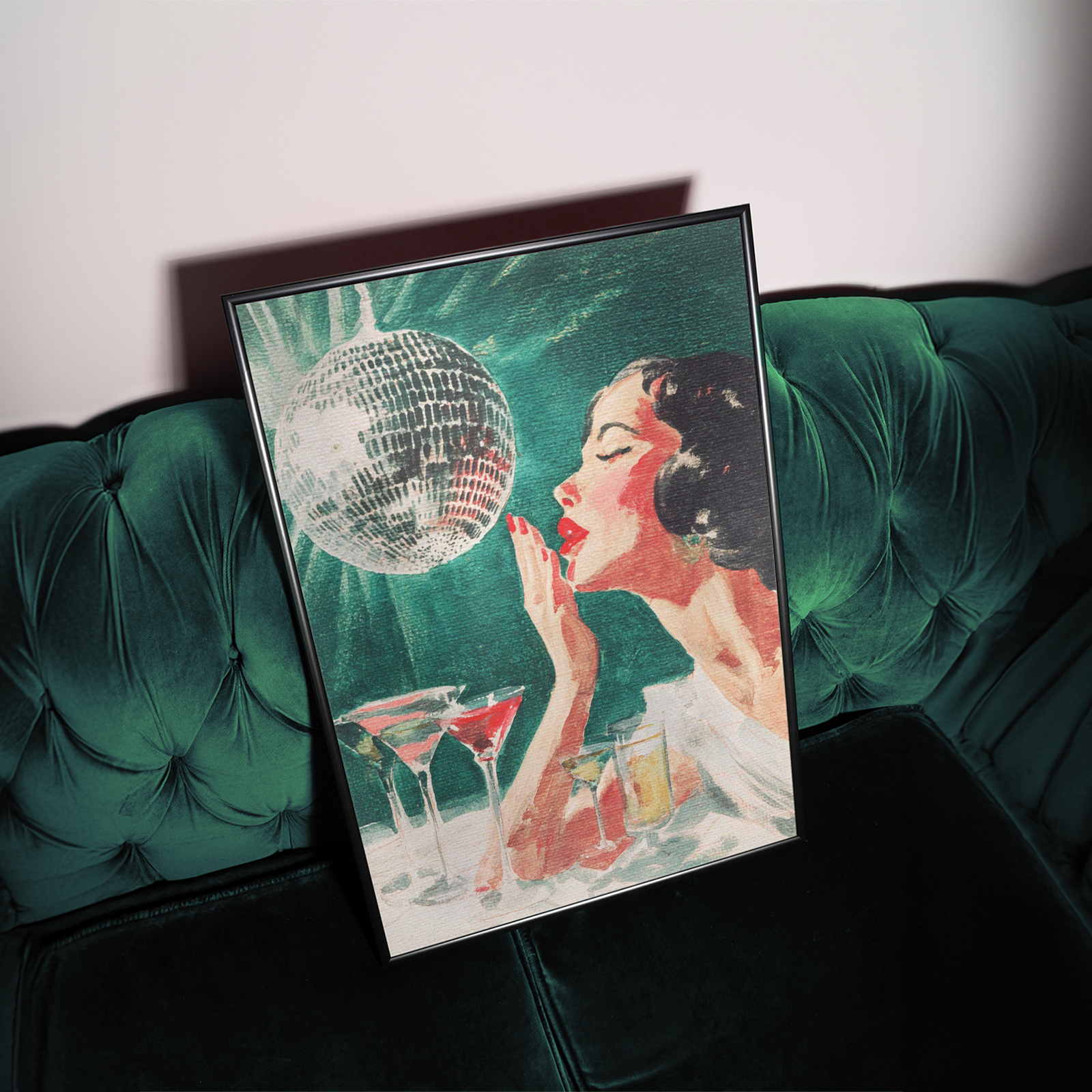 Disco Ball Kiss Print - Gina Ellen Wall Art