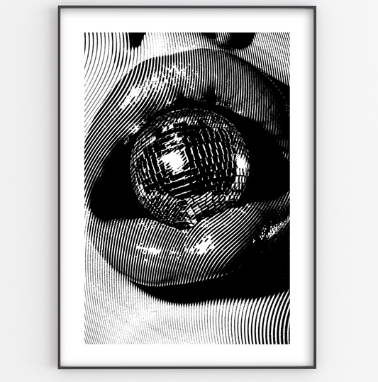 Disco Ball Mouth Print - Gina Ellen Wall Art