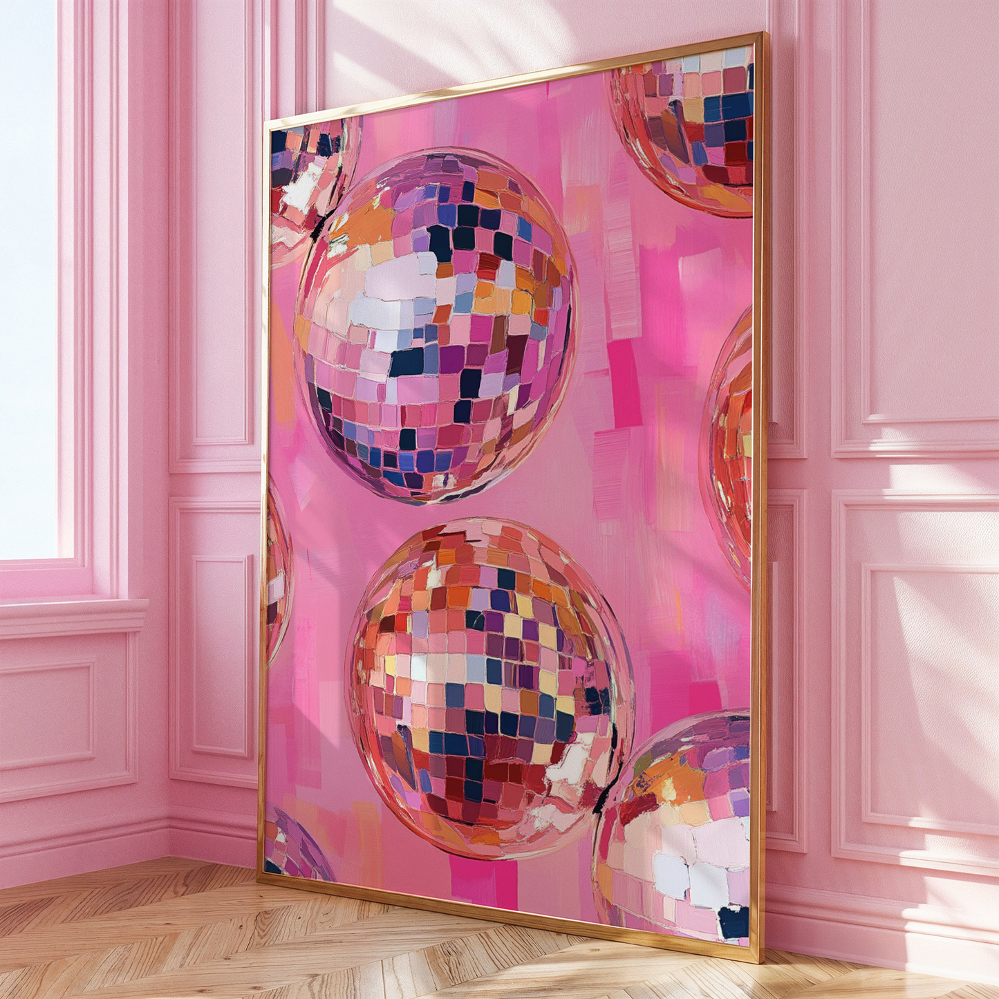 Pink Acrylic Disco Balls Print - Gina Ellen Wall Art