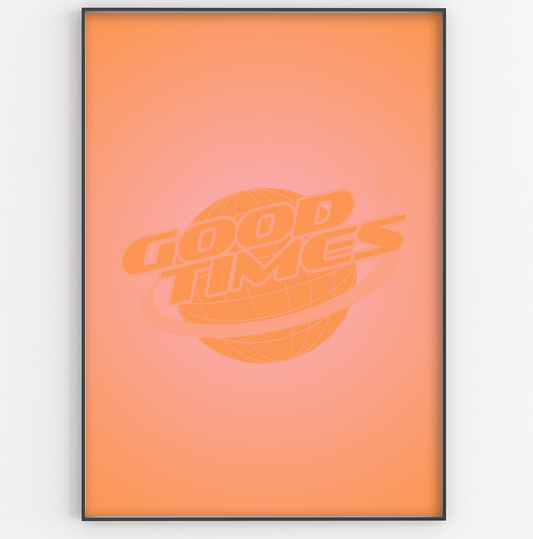 Pink and Orange Y2K Good Times Print - Gina Ellen Wall Art
