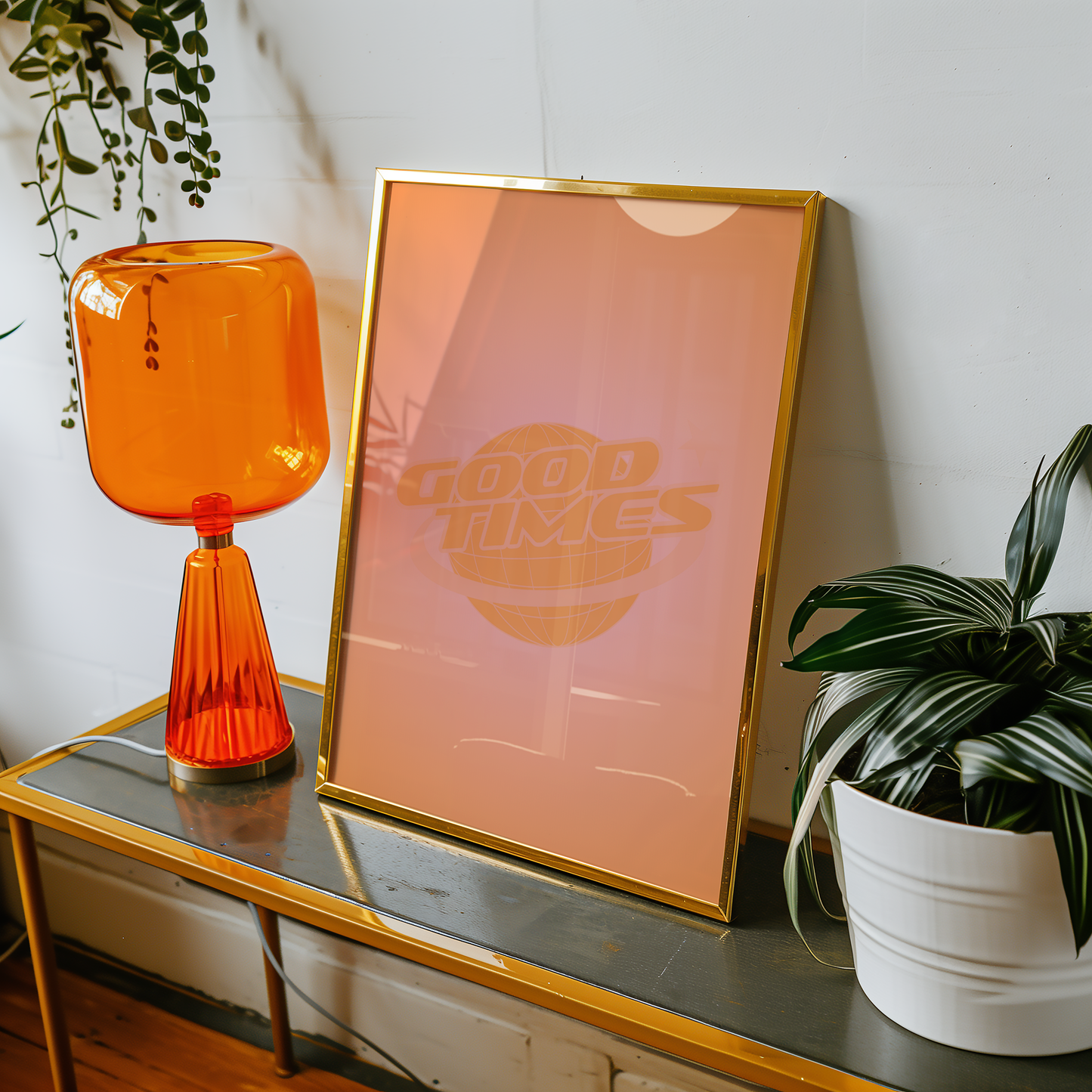 Pink and Orange Y2K Good Times Print - Gina Ellen Wall Art