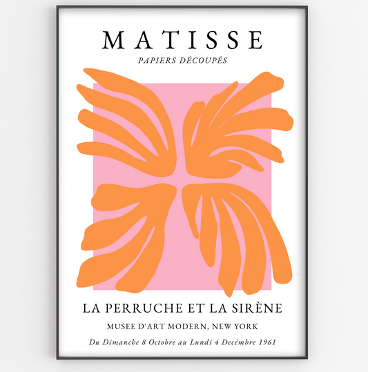 Pink and Orange Matisse Print - Gina Ellen Wall Art