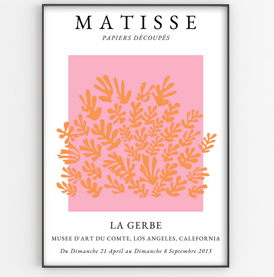 Pink and Orange Matisse Le Gerb Print - Gina Ellen Wall Art