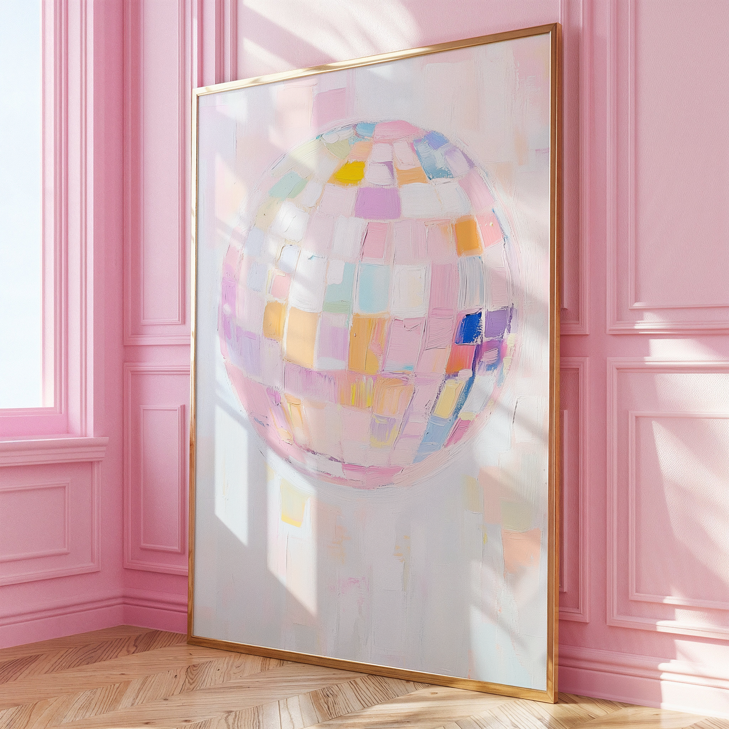 Pastel Disco Ball Print - Gina Ellen Wall Art