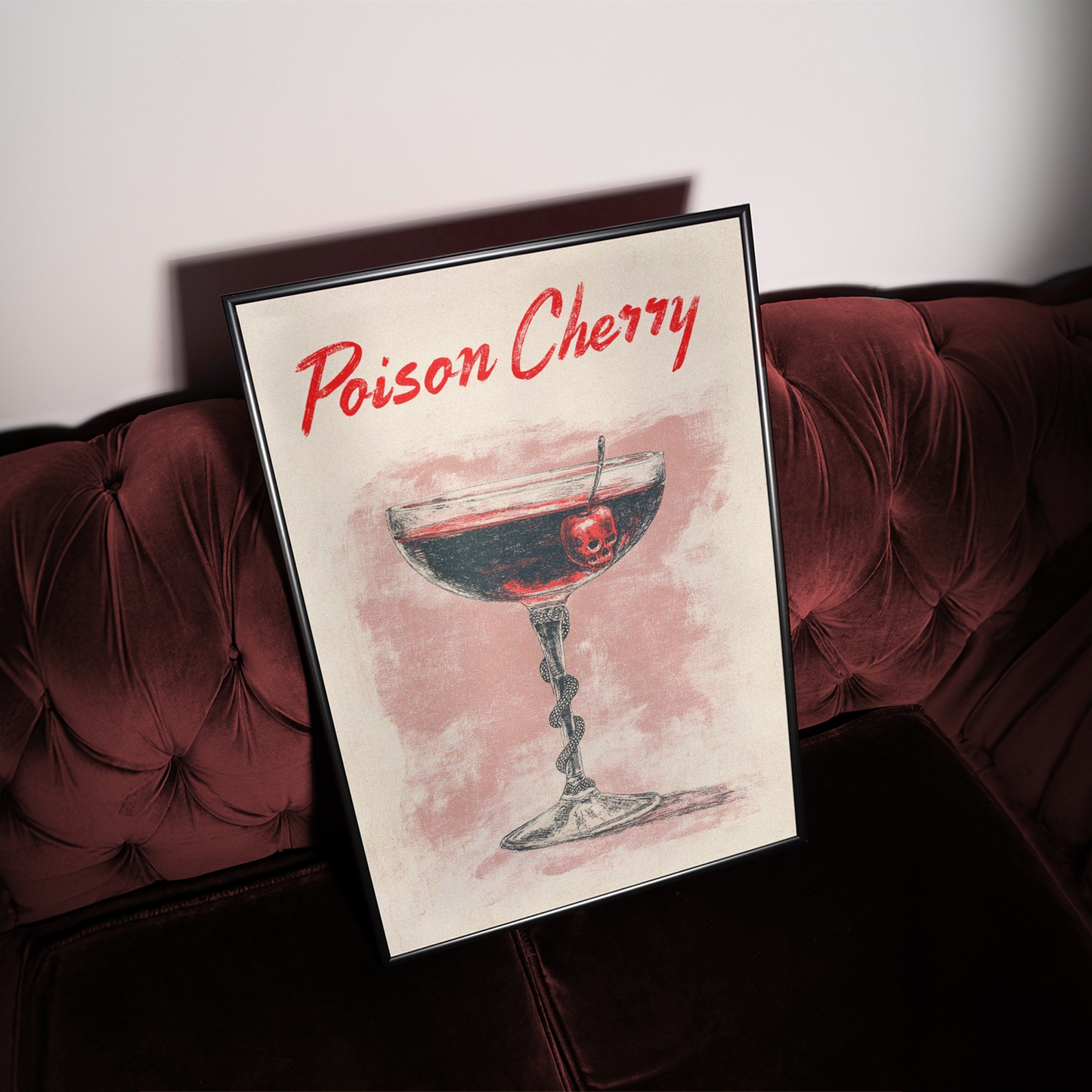 Poison Cherry Cocktail Print - Gina Ellen Wall Art