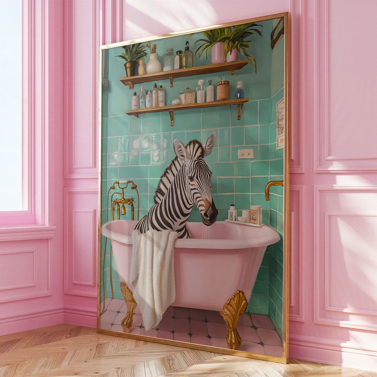 Zebra Bathtub Print - Gina Ellen Wall Art