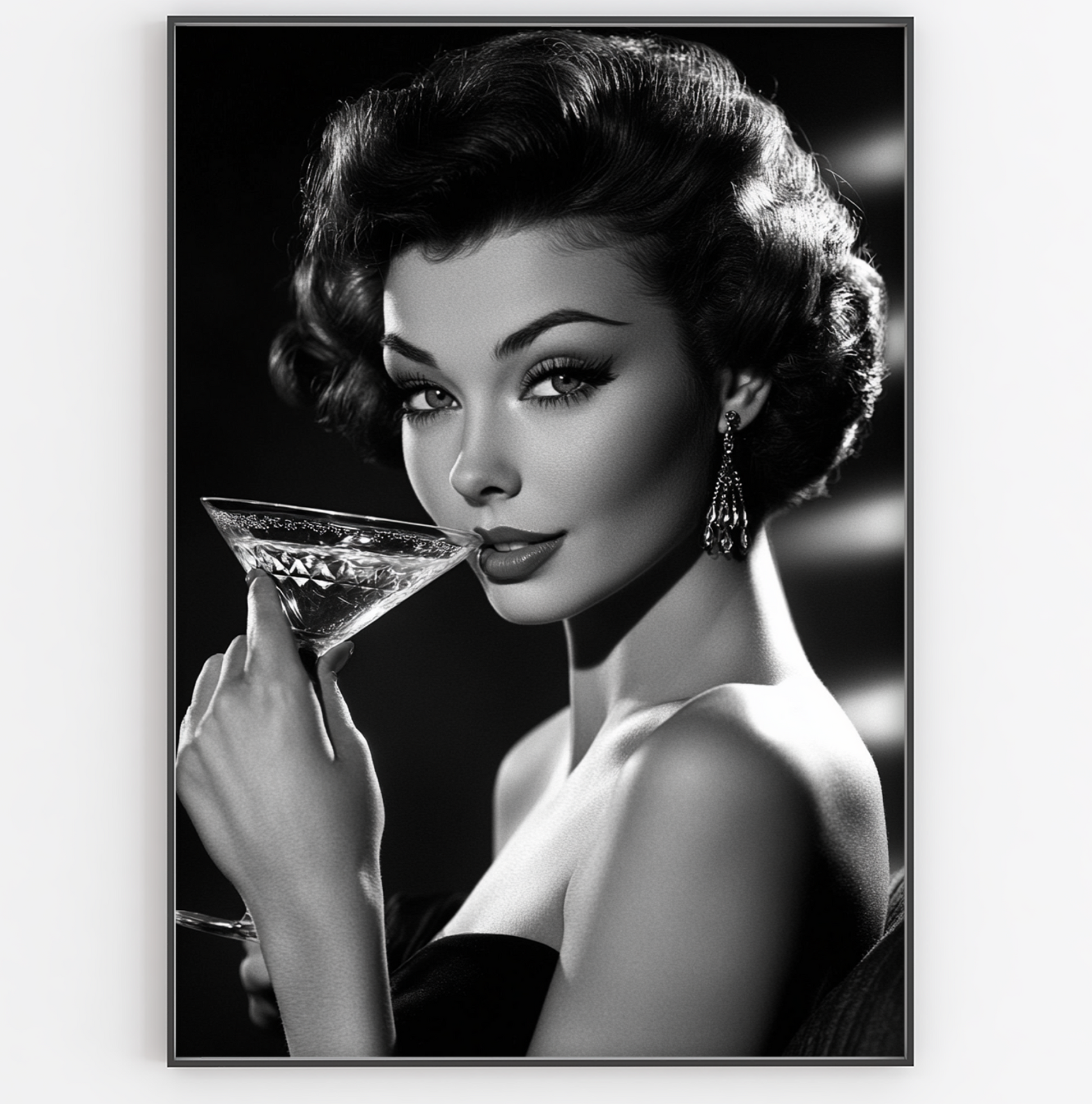 Pin Up Girl Cocktail Print - Gina Ellen Wall Art