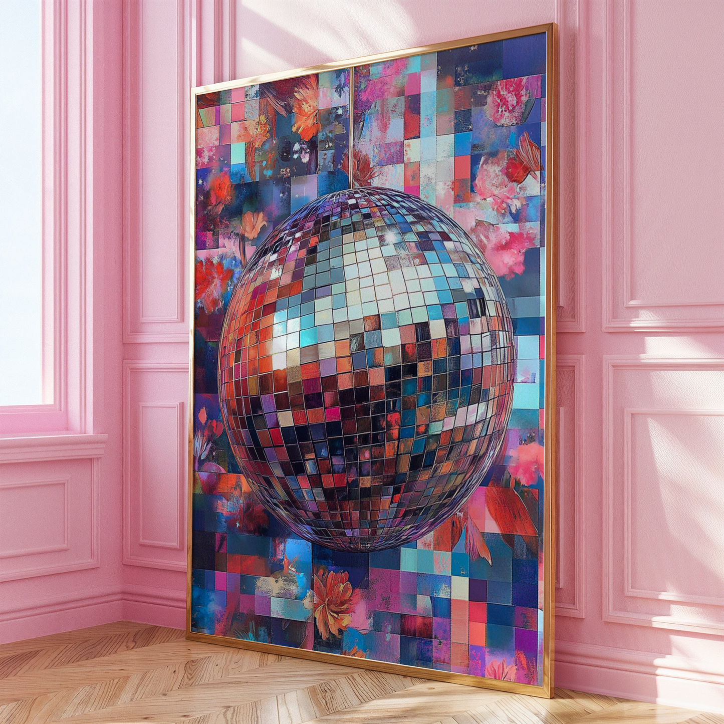 Multi-Coloured Disco Ball Print - Gina Ellen Wall Art