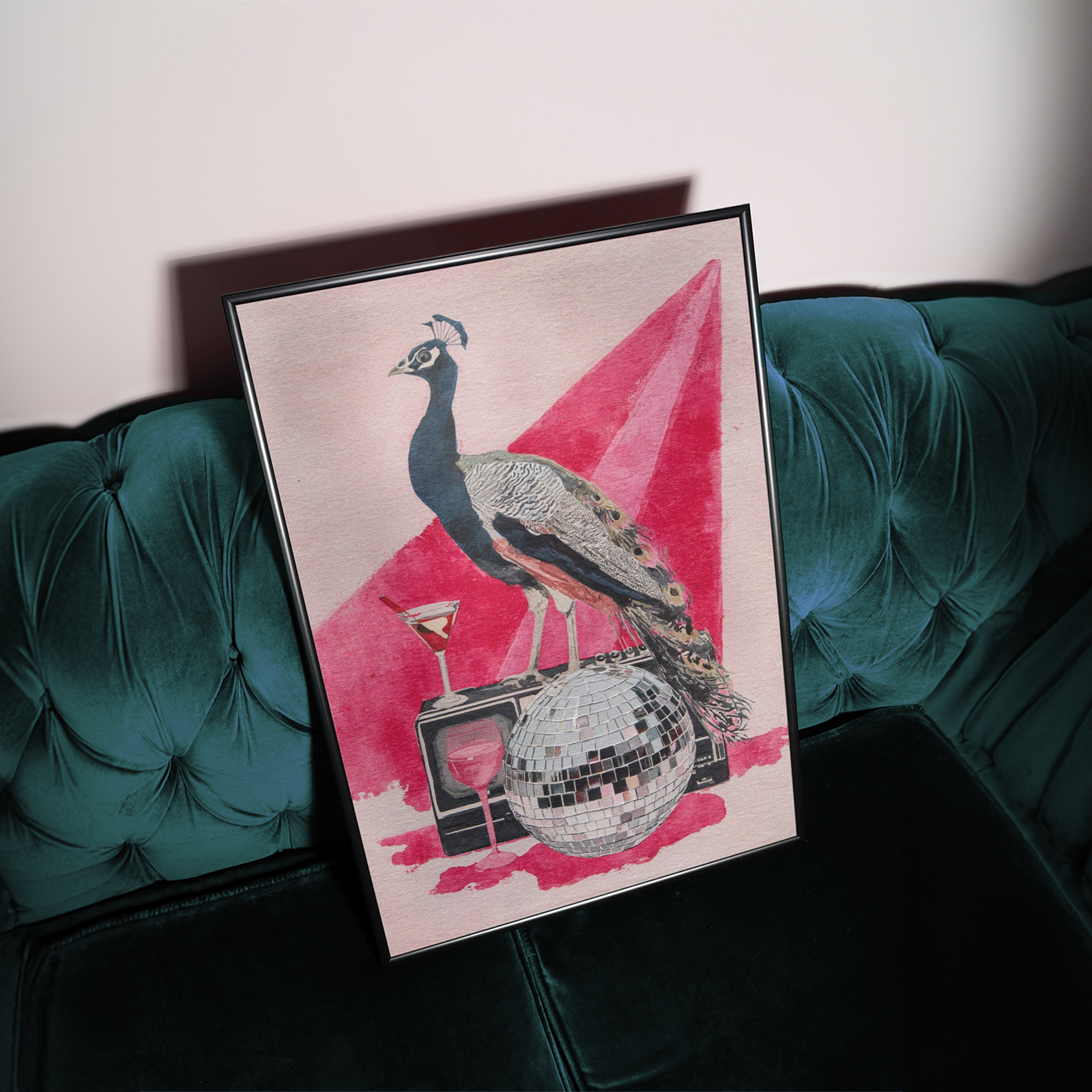Peacock Disco Print - Gina Ellen Wall Art