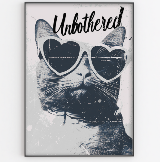 Unbothered Cat Quote Print